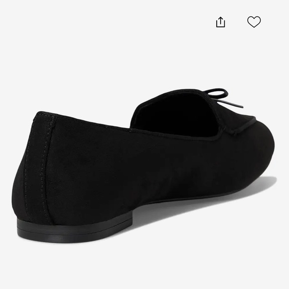 Anne Klein “Town” Suede Pointed-Tow Bow Loafers in Black, Size 9.5 - Picture 5 of 9